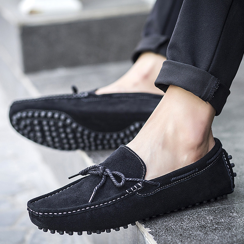 2021春夏真皮透气豆豆鞋男系带驾车鞋时尚休闲男鞋一脚蹬懒人鞋,流行男鞋,单鞋,淘宝优惠券,粉丝福利购,淘宝优惠卷