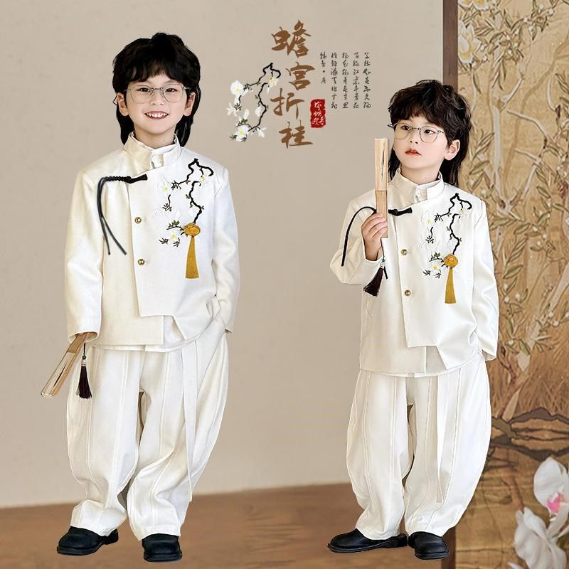 男童新中式西装套装2025春季新款儿童汉服国风外套男宝唐装礼服潮,童装/婴儿装/亲子装,汉服,淘宝优惠券,粉丝福利购,淘宝优惠卷