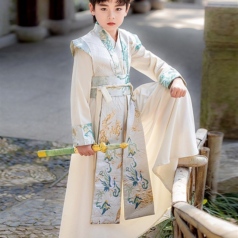 儿童汉服男童春夏2025新款古装中国风武侠客幼儿园帅气唐装演出服,童装/婴儿装/亲子装,唐装,淘宝优惠券,粉丝福利购,淘宝优惠卷