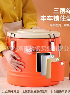 商用保温桶塑料不锈钢发泡保温保冷美式201运输桶饭桶30E18