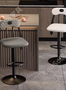 CSP2吧台椅子酒吧前台旋转厨房可升降椅高脚靠背现代简约家用