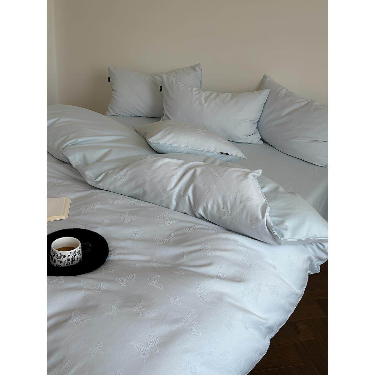 蝴蝶60支全棉复古提花纹理感四件套轻奢纯棉床单被套床笠床上用品,鲜花速递/花卉仿真/绿植园艺,割草机/草坪机,淘宝优惠券,粉丝福利购,淘宝优惠卷