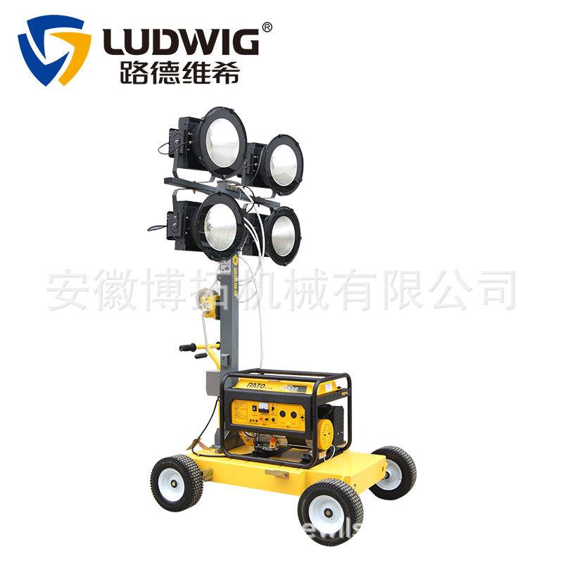 4*300W LED推车移动照明灯塔车 夜晚施工照明大亮度瞬间点亮