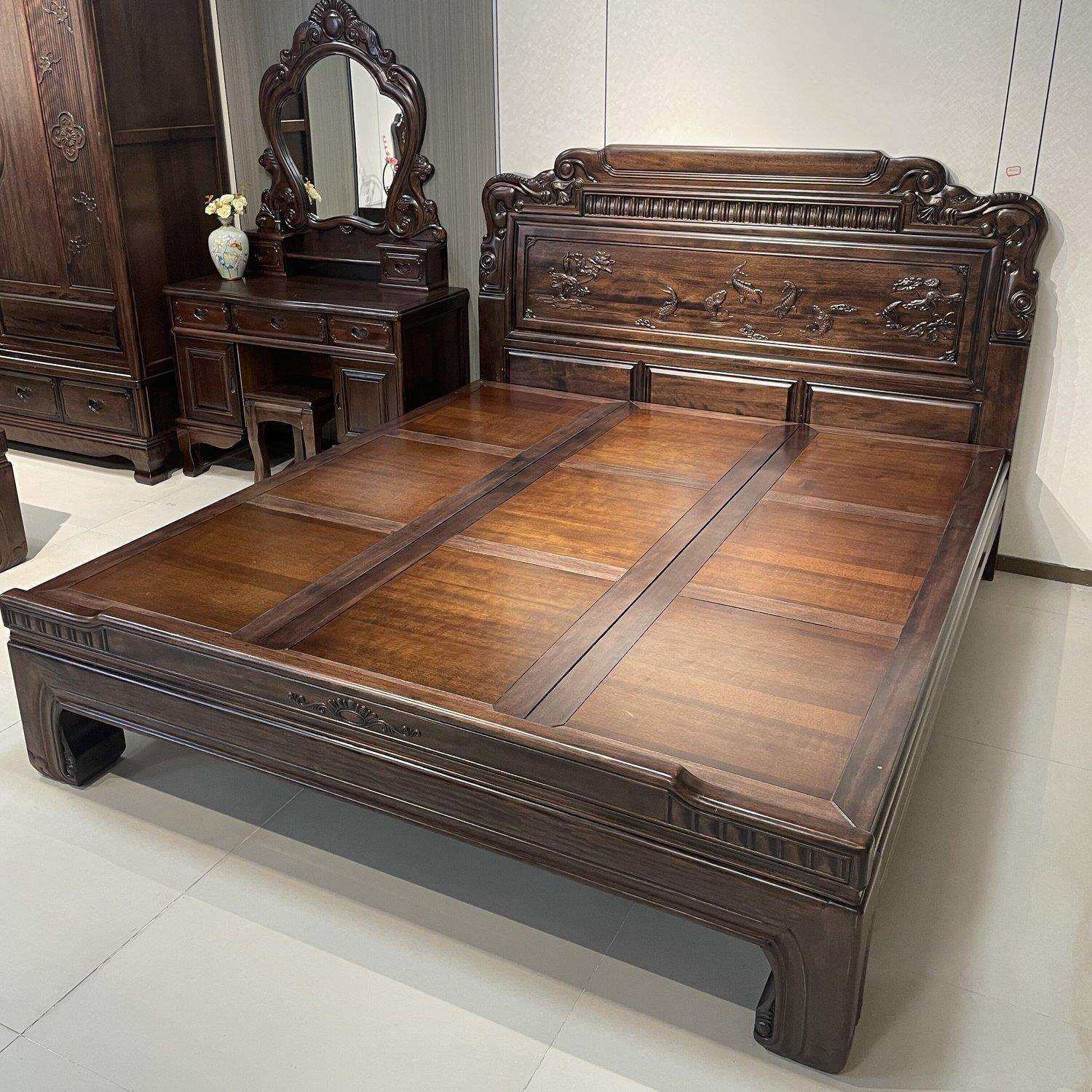 南美紫檀木全实木床1.8米主卧双人雕花古典大床仿古新中式1.5家具,鲜花速递/花卉仿真/绿植园艺,割草机/草坪机,淘宝优惠券,粉丝福利购,淘宝优惠卷