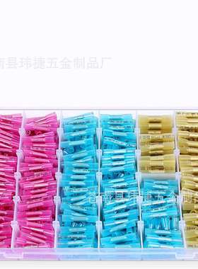 跨境660pcs热缩端子红蓝黄三色接线端子中间中接管端子套装