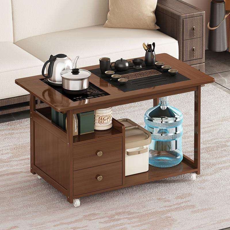 移动边几家用茶桌茶台客厅茶几沙发边柜茶水柜中式烧水壶一体茶车