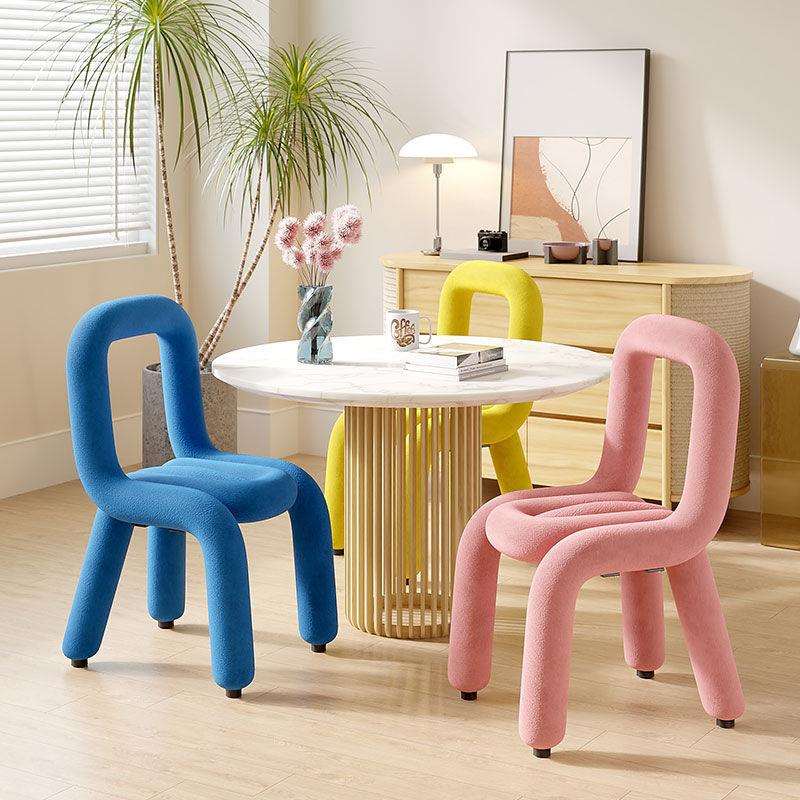 异形椅艺术化妆椅卧室梳妆凳子弯管设计感女生梳妆台椅子网红餐椅