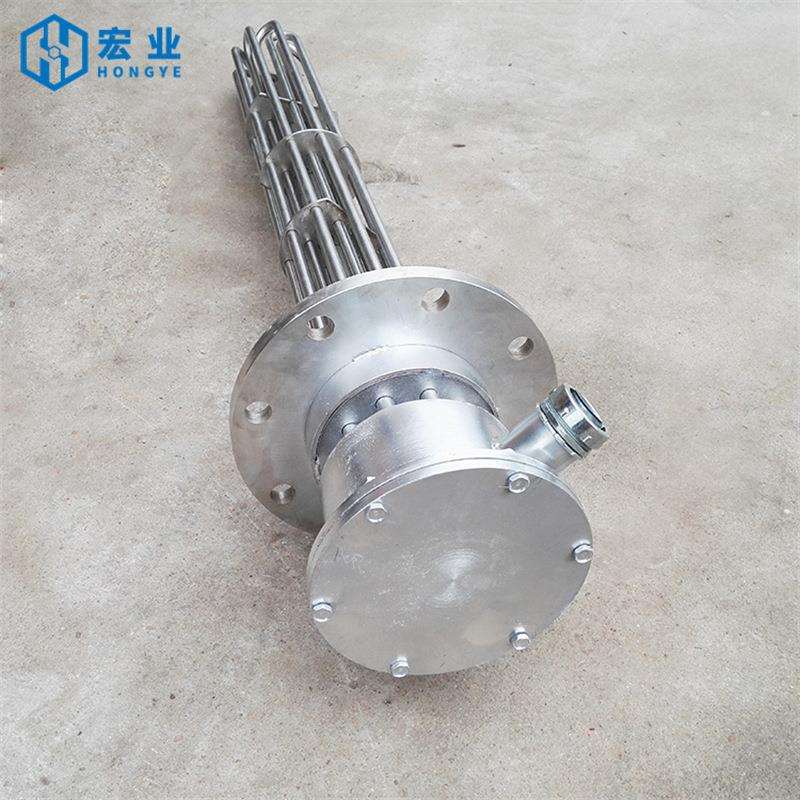 工业导热油/液压油/机油/齿轮油箱法兰电加热管不锈钢防爆发热管