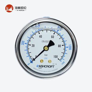 耐震波登管压力表 充油 雅斯科ASHCROFT 638008A4G13CP0L100BR