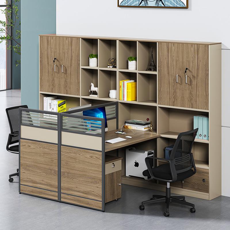 职员屏风办公桌椅组合财务办公室桌子文员高柜办公桌2/双人面对面