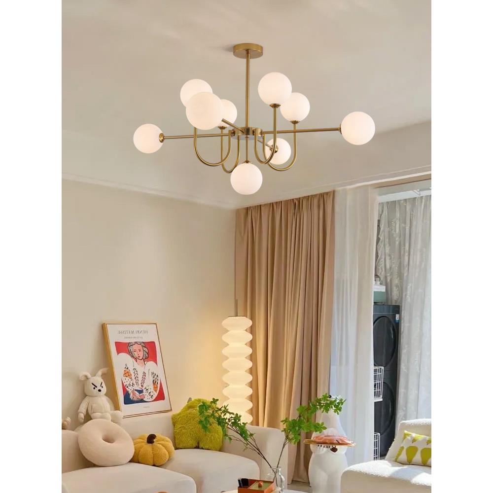 北欧客厅吊灯现代简约灯具大气轻奢家用餐厅卧室灯新款魔豆灯