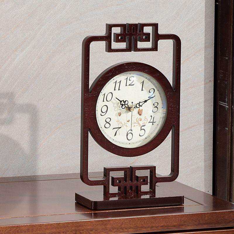 爆款台式座钟国风时钟家用新中式座钟钟表桌面摆放立式静音微瑕