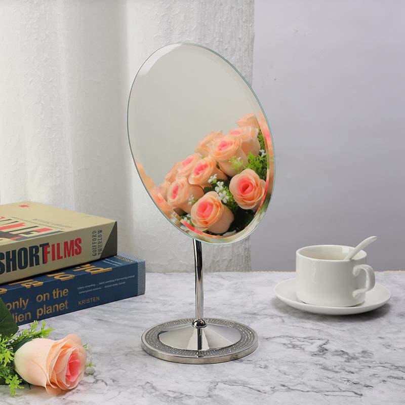 厂家源头欧式化妆镜，梳妆镜田园金属台式梳妆镜