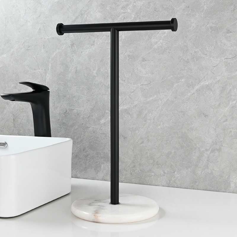 ciencia科德林免打孔大理石落地浴巾架浴室立式毛巾架子毛巾杆