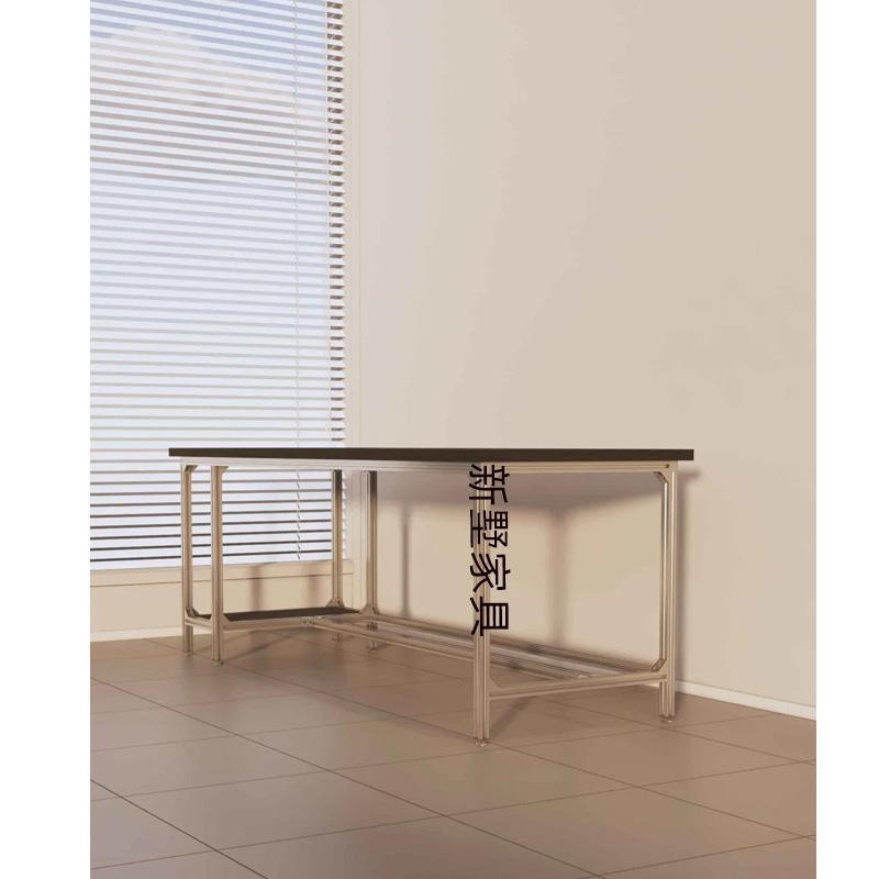 实木电脑桌台式家用工作台办公桌卧室书桌写字台电竞桌子带主机托