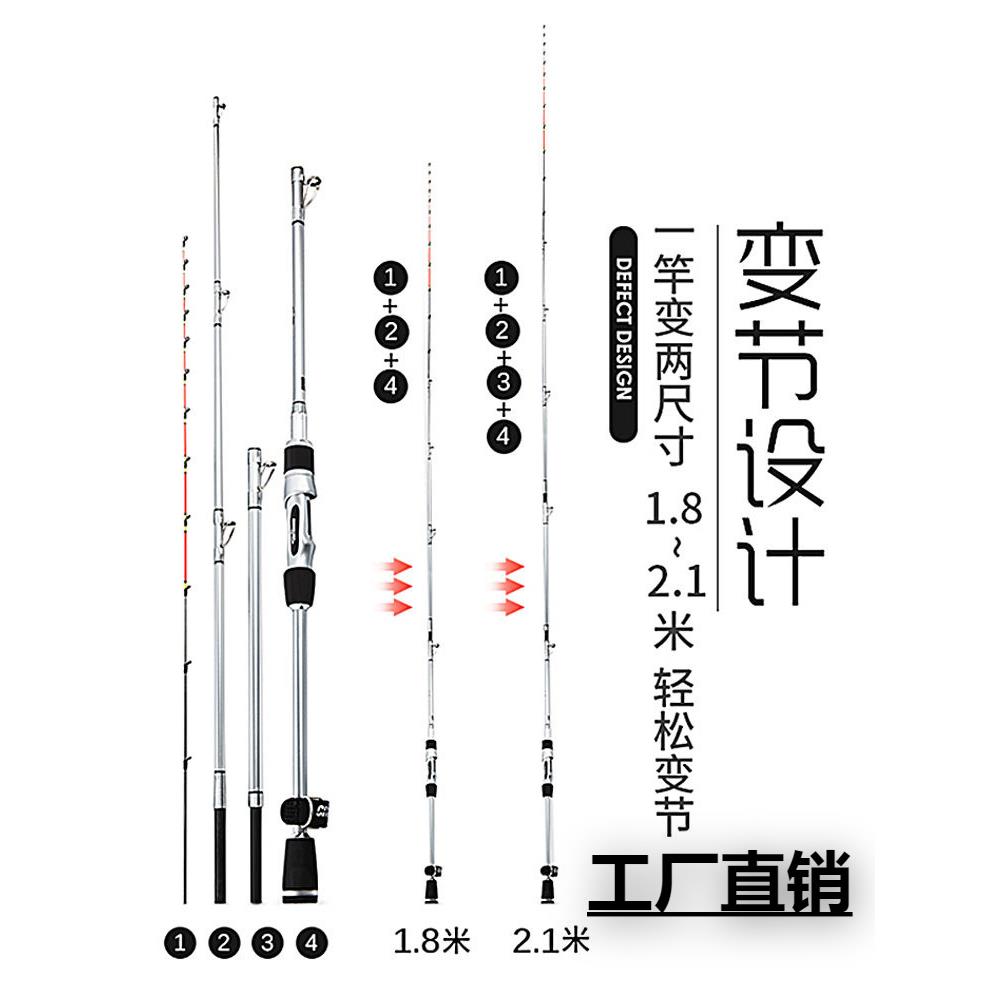 岸抛软尾筏钓竿全钛合金竿稍淡水远投杆近海海钓抛投筏竿直柄宇天