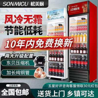 展示柜冷藏保鲜柜商用冰箱饮料啤酒超市立式单双三门