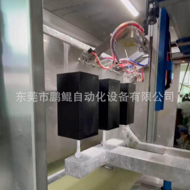 福建福州塑胶花盆两涂撒点喷漆设备 花盆喷涂机带吸盘功能省工装