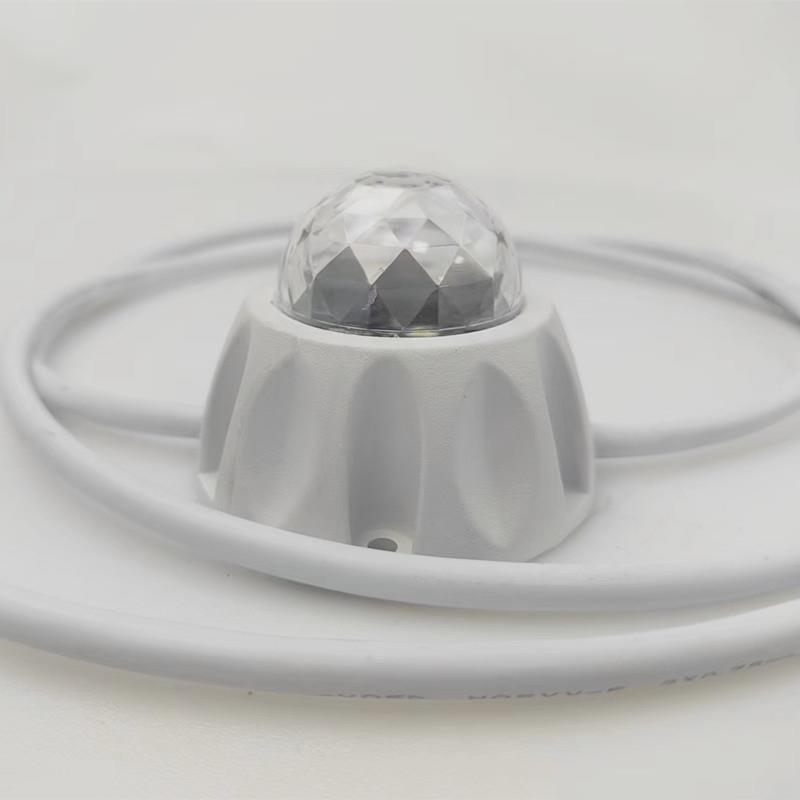 led户外点光源512W全彩点光源工程DMX512外控像素灯铝底RGB七彩灯