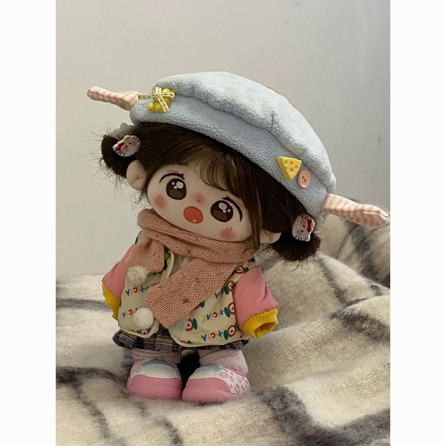 15cm娃衣1520cm棉花娃服套装换装属性可爱公仔玩偶T恤可爱帽子围