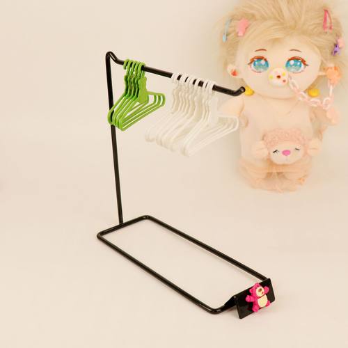 娃娃衣架bjd梦幻衣橱晾仿真过家家玩具衣撑6分芭比娃家具配件