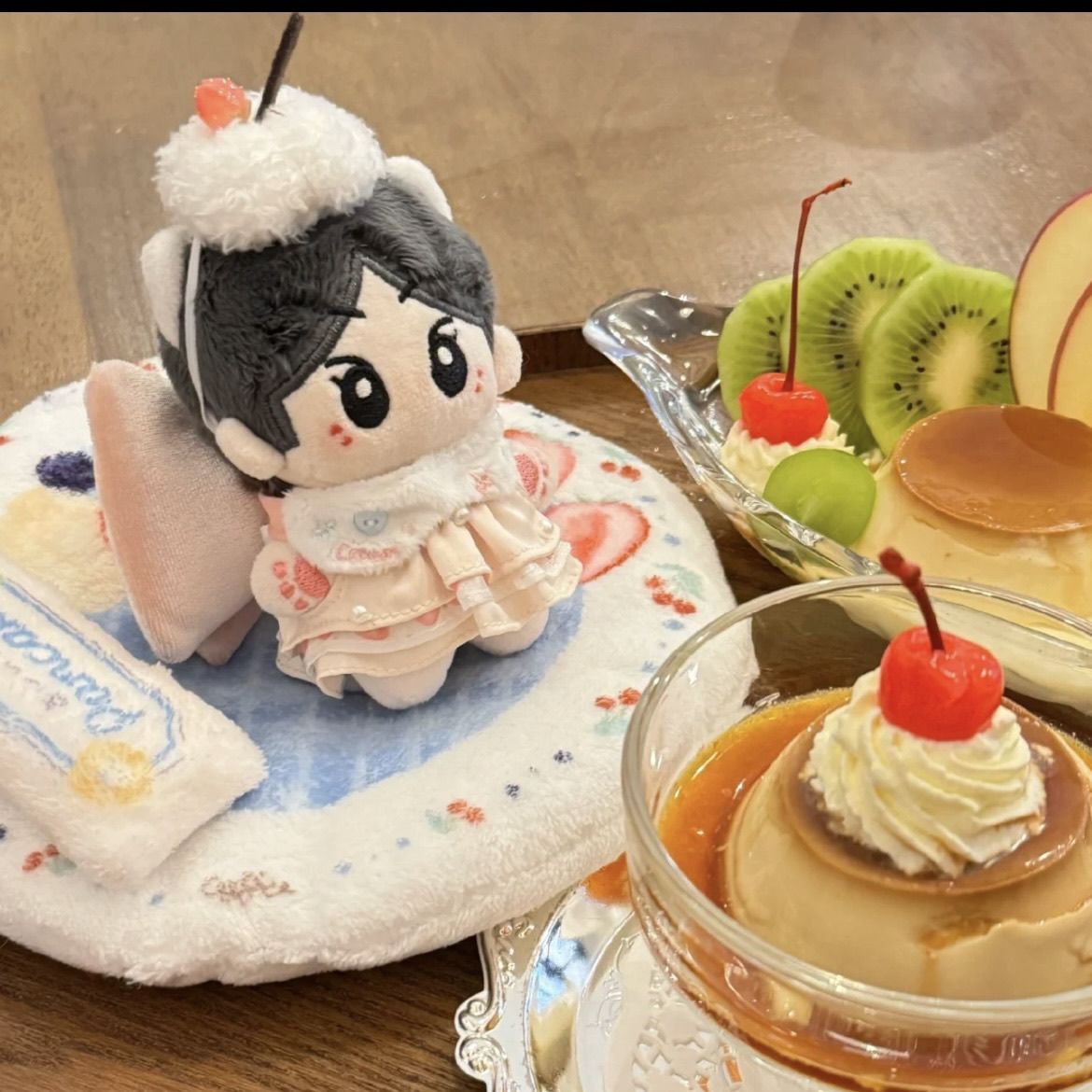 10cm娃衣10厘米棉花娃娃草莓蛋糕裙可爱粉色蝴蝶结玩偶棉花娃娃小