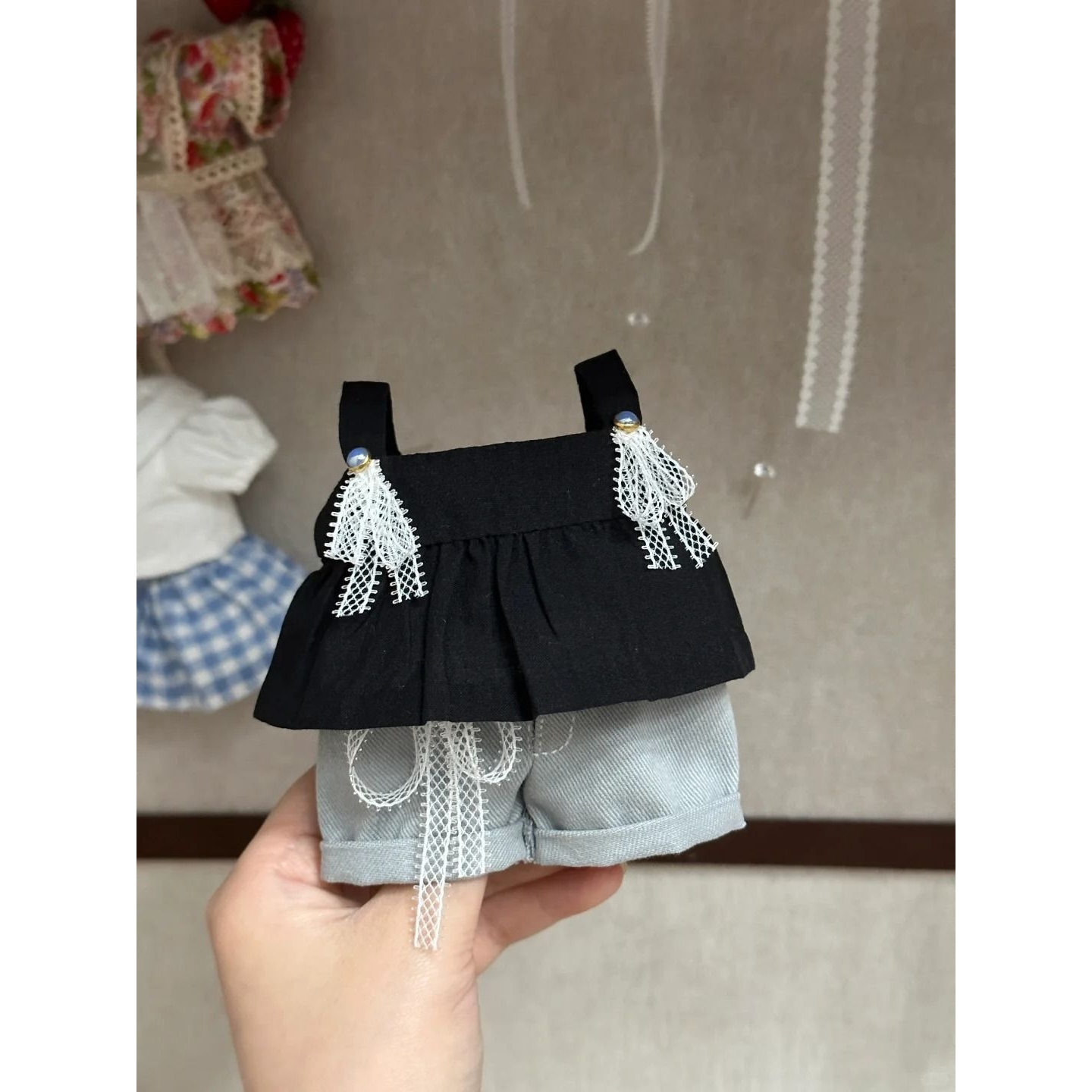 15cm娃衣101520cm棉花娃娃套40装公仔牛仔裤可爱玩偶换装吊带裙