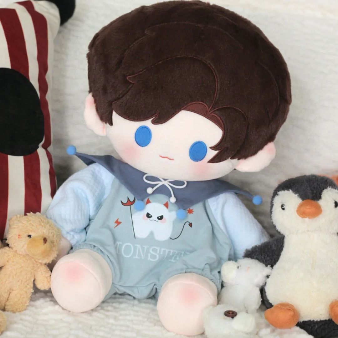 40cm娃衣坐姿棉花娃服男娃替换套装一番玩偶换装萌连体爬爬服