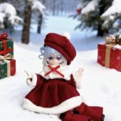 bjd娃衣圣诞节8分12分ob1111 17厘米阿巳体可动娃服爆款 礼物