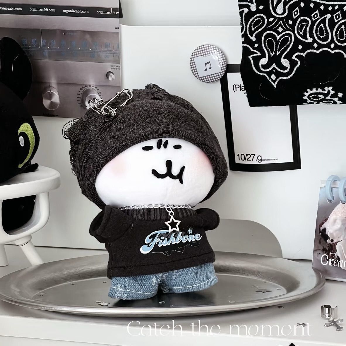 10cm娃衣棉花娃服玩偶灰色5点套装公仔换装超出片