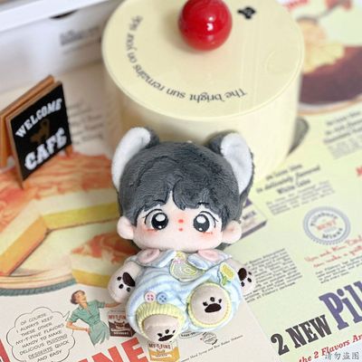 10cm娃衣背带裤棉花娃娃夏季可爱小黄鸭吊带连体裤海星体换装衣服