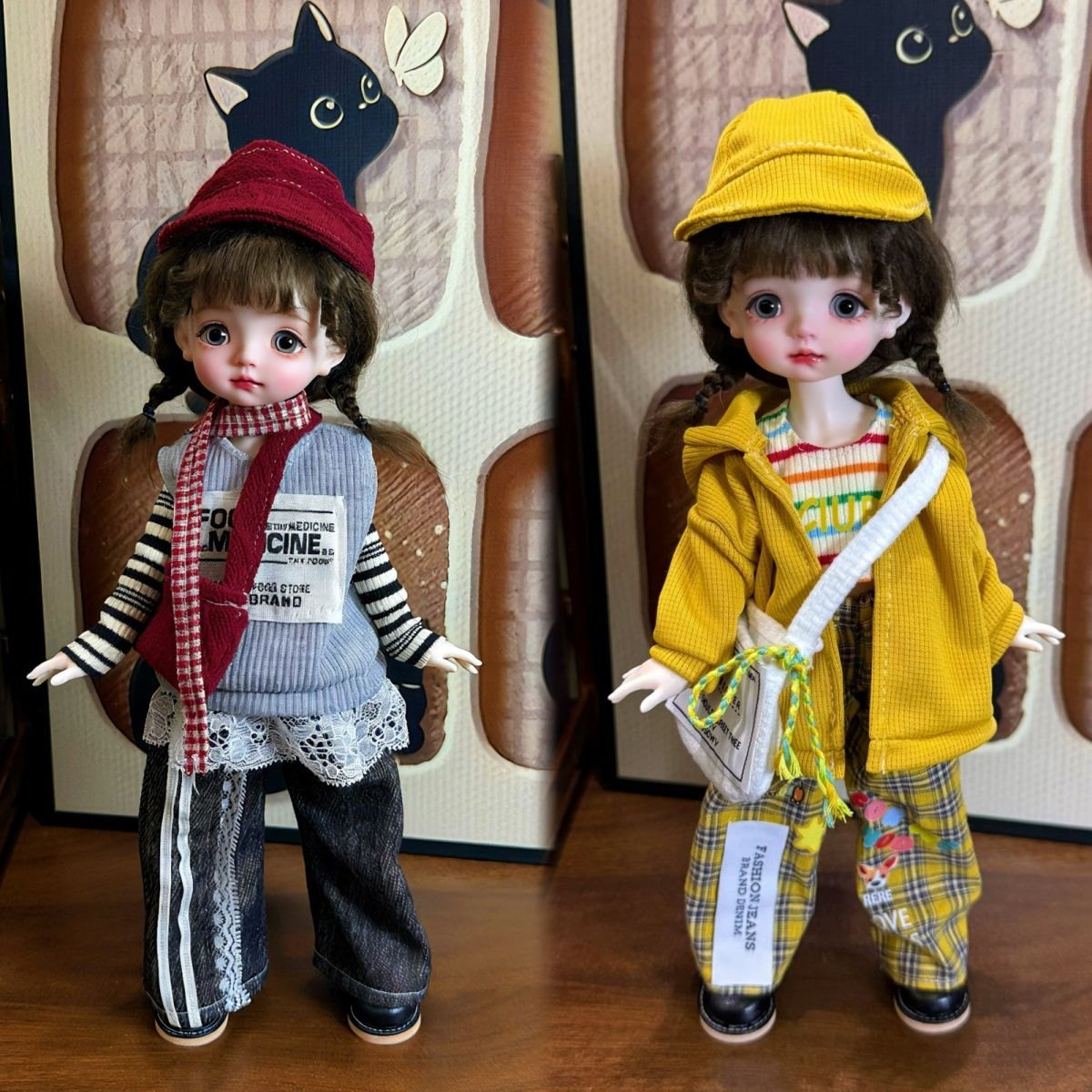 六分娃衣BJD体普六胖六可穿5点复古学院风休闲百搭运动装宅萌系