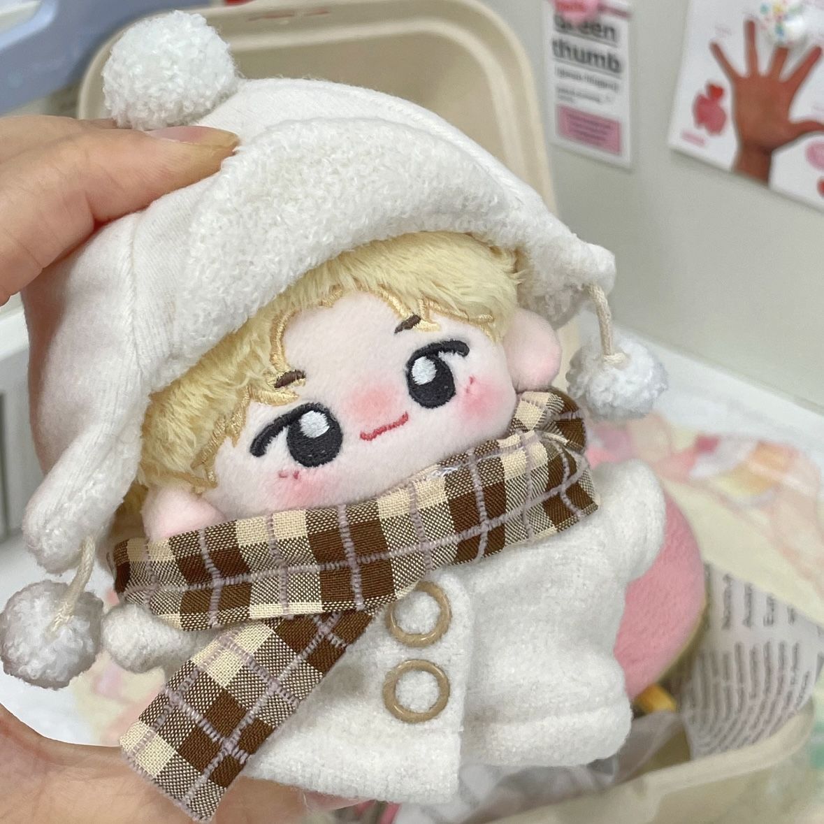 娃衣10cm棉花娃娃冬日棉服雷锋帽套装动物体海星体正常体套装