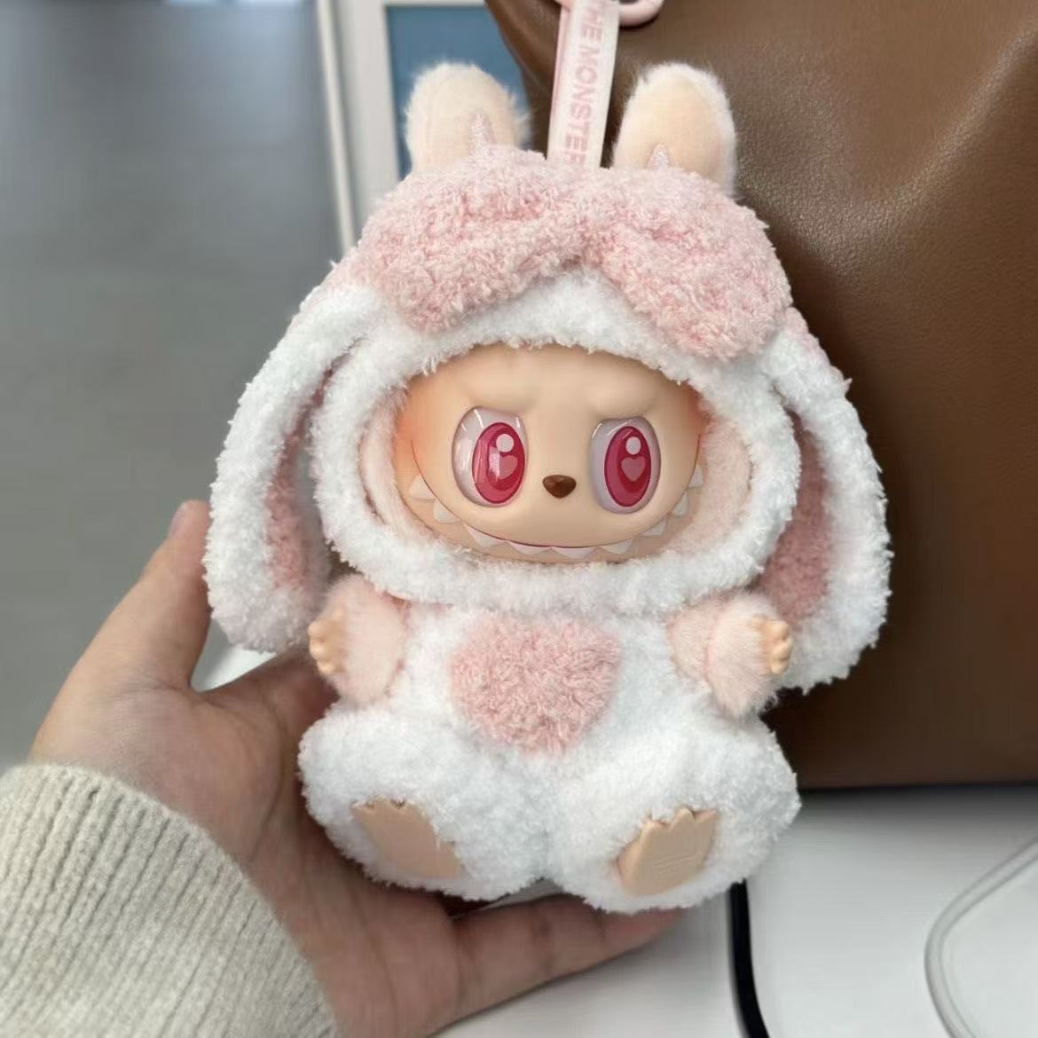 labubu娃衣二代坐坐派对挂件17cm公仔衣服心动垂耳兔套装2代