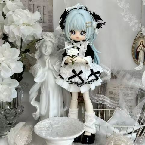 O.b.11娃衣 女仆百褶连衣裙 12分bjd 可爱风套装