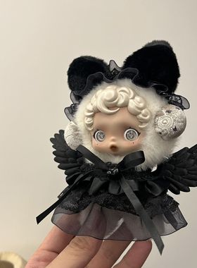 sp三代娃衣~黑色10cm冬日光织园乐章搪胶公仔衣服套装二代