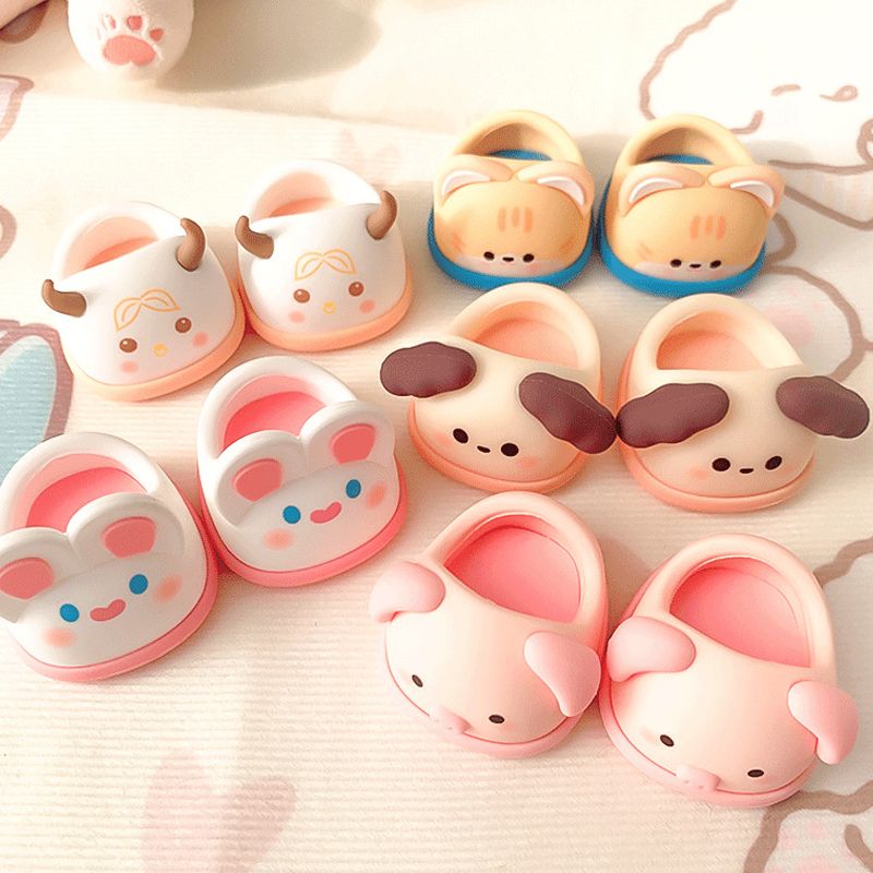 娃鞋20cm棉花娃子可站立学步鞋bjd玩偶公仔卡通动物鞋15CM