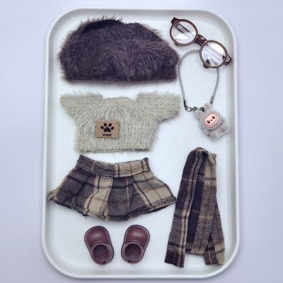 拉布布娃衣圣诞季英伦风拉bubu一代二代三代17厘米布布冬季衣服围