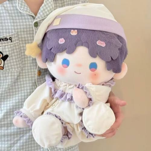 40cm娃衣舒芙蕾毛绒棉花娃娃睡衣坐姿一番无属性公仔玩偶衣服黄油