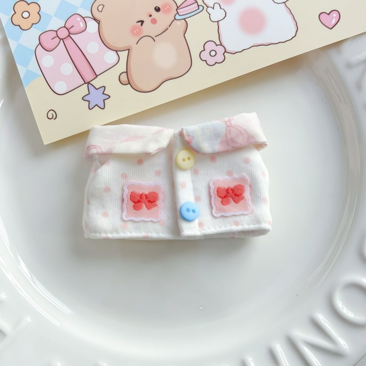 10厘米娃衣10cm可爱无袖卫衣无属性棉花娃服玩偶公仔换装薄款