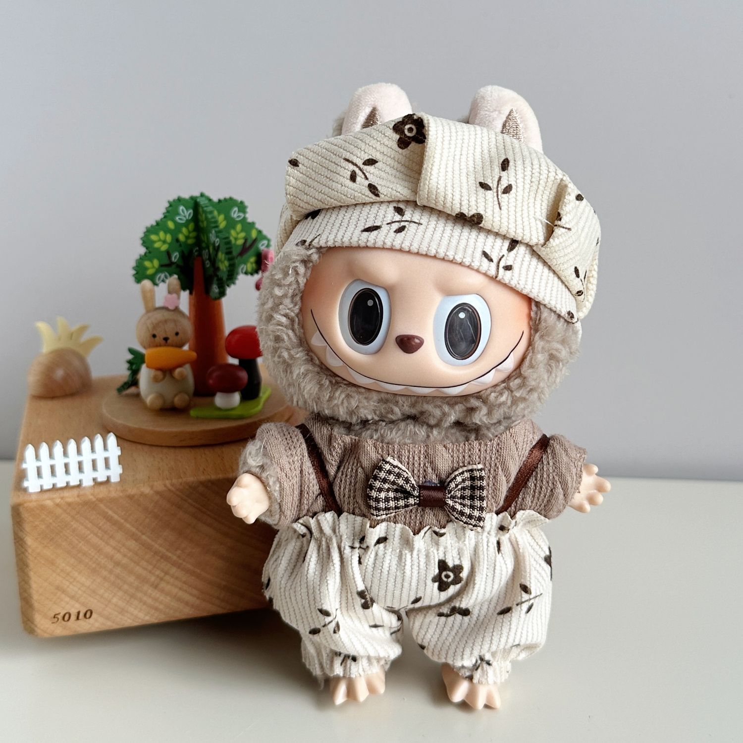 拉布布娃衣17厘米毛绒衣服labubu公仔坐坐派对一代二代搪胶玩具衣