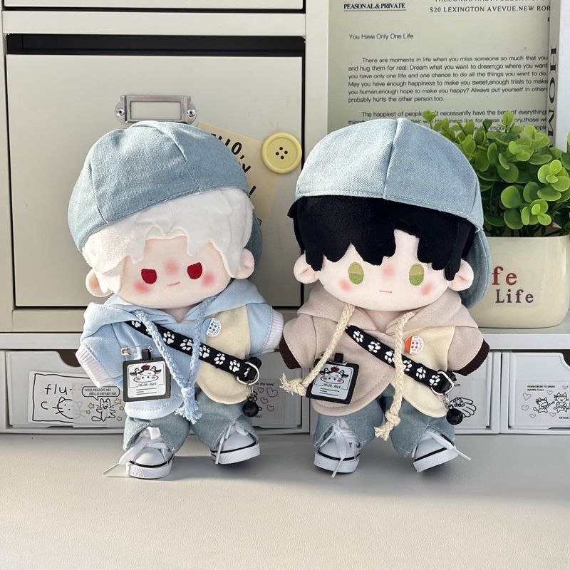 娃衣20cm二十厘米早秋卫衣套装娃坐姿一番赏棉花娃服公仔