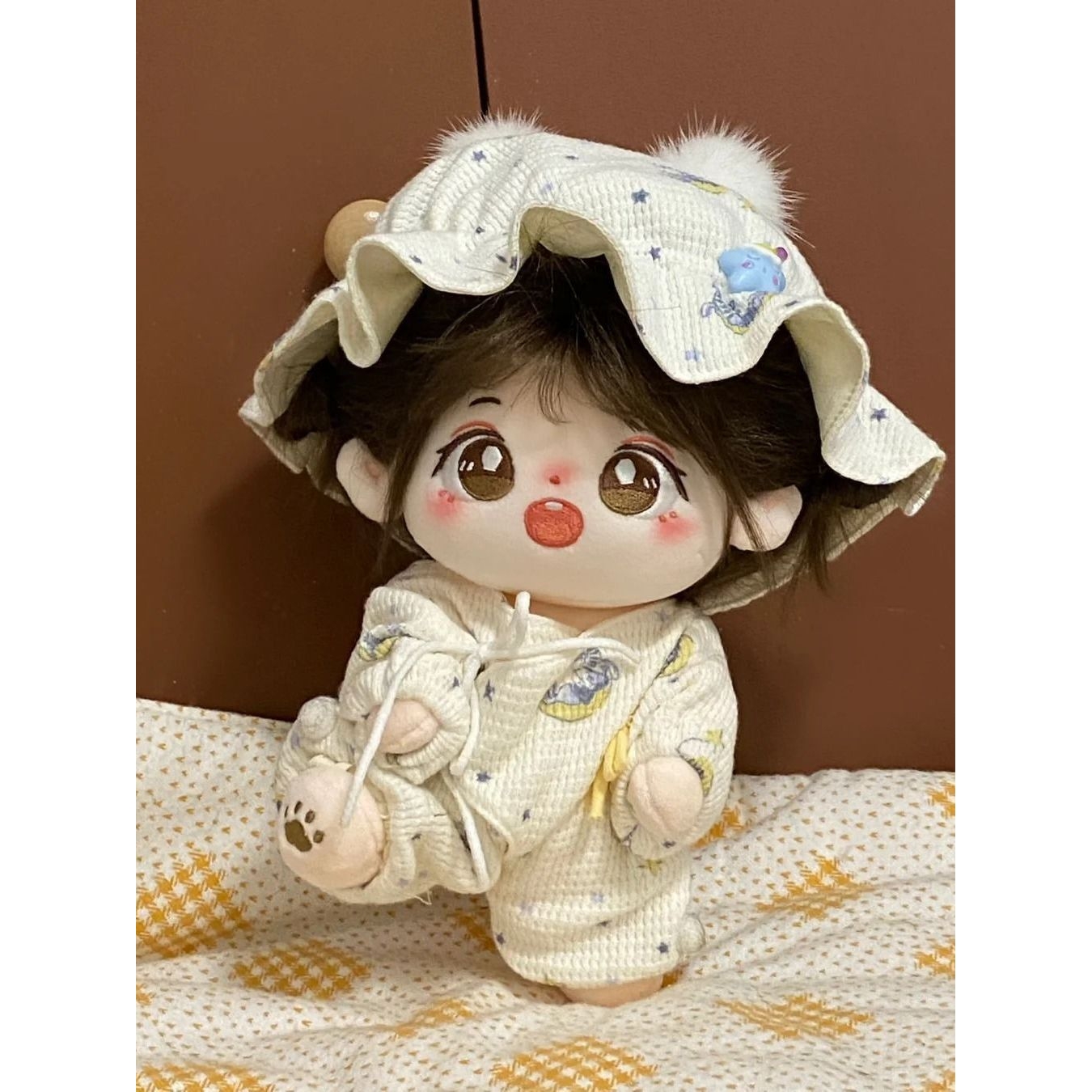 娃衣棉花娃娃20cm连体睡衣可爱玩偶多巴胺10cm服