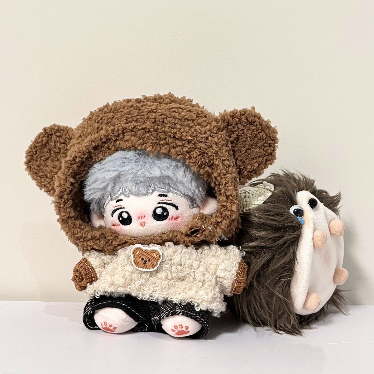 10cm娃衣配饰10厘米棉花娃服男女毛绒玩具公仔换装可爱小熊套装