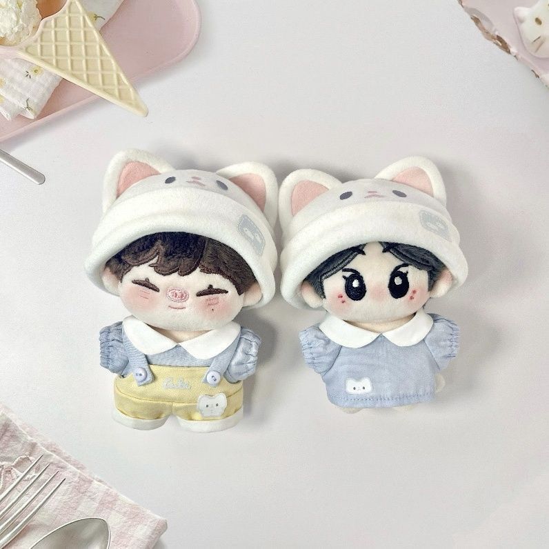 10cm海星体娃衣猫猫可爱卡通娃棉花娃娃换装正常体