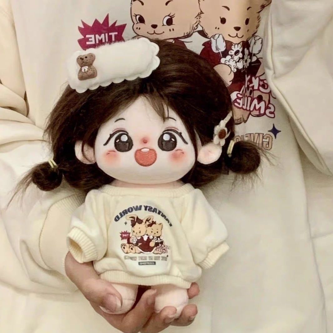 娃衣20cm可爱兔子棉花娃娃亲子卫衣 亲子装上衣便宜玩偶衣服