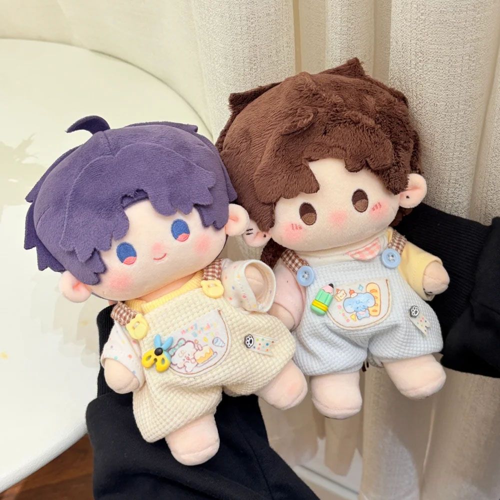 娃衣20cm20CM厘米棉花娃娃T恤背带裤精致套装公仔玩偶可爱衣服替