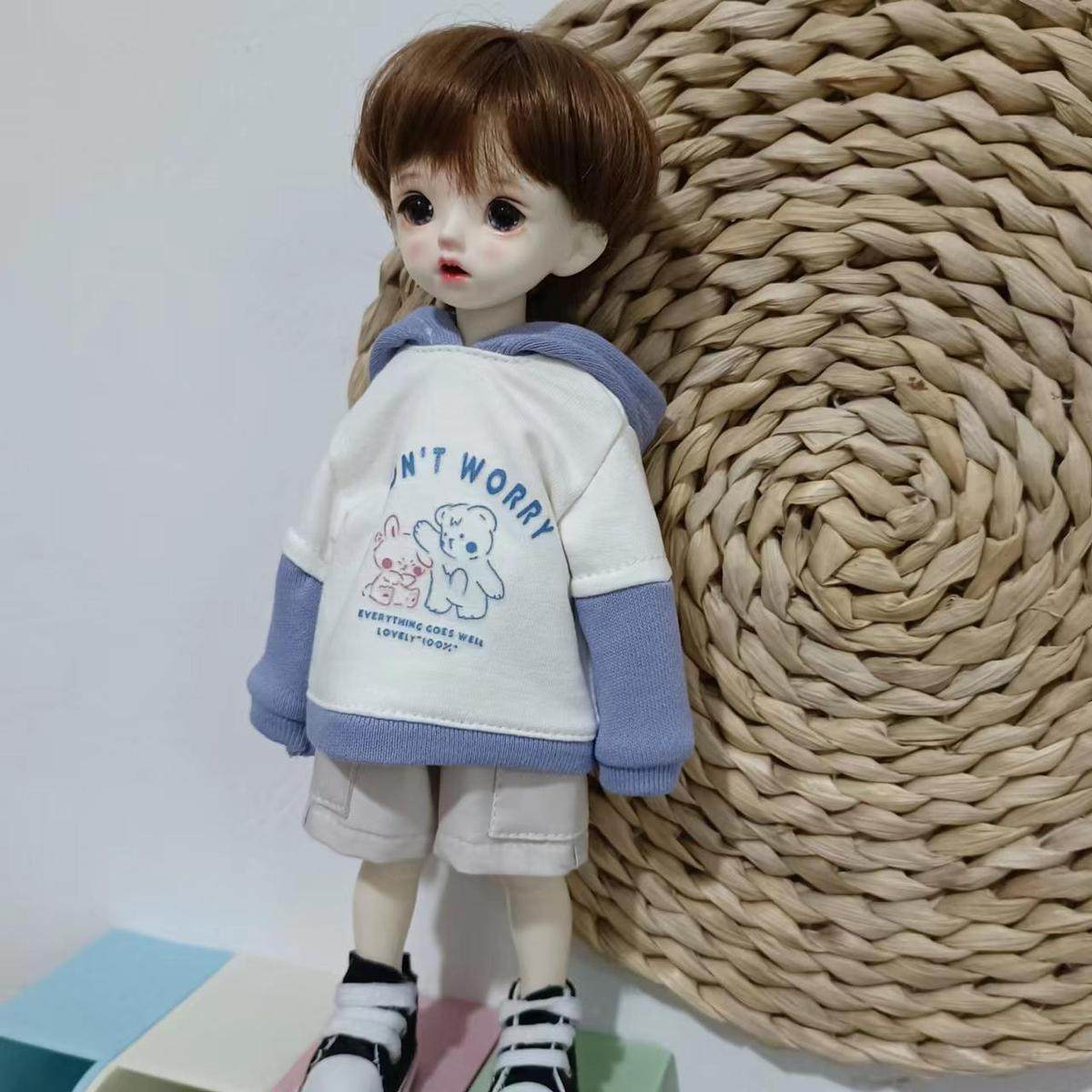 八分娃衣BJD4分6分8分娃服拼色卫衣瑕疵特价处理只是衣服没有娃娃