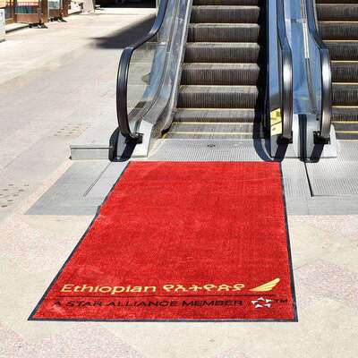 科洋地毯商用欢迎光临迎宾尼龙印花地毯橡胶门垫广告logo doormat