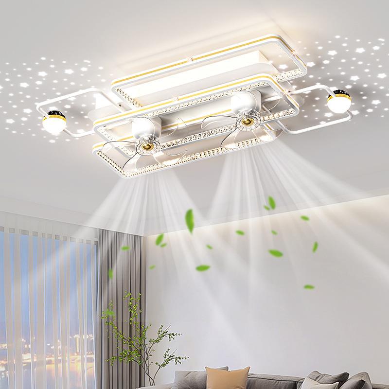 客厅风扇灯卧室餐厅吊扇一体灯2025新款led吸顶灯具全屋套餐组合